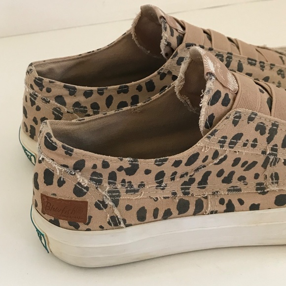 BLOWFISH Leopard Cotton Canvas Slip On Sneakers Malibu Latte Women’s Size 6.5 - Picture 8 of 16